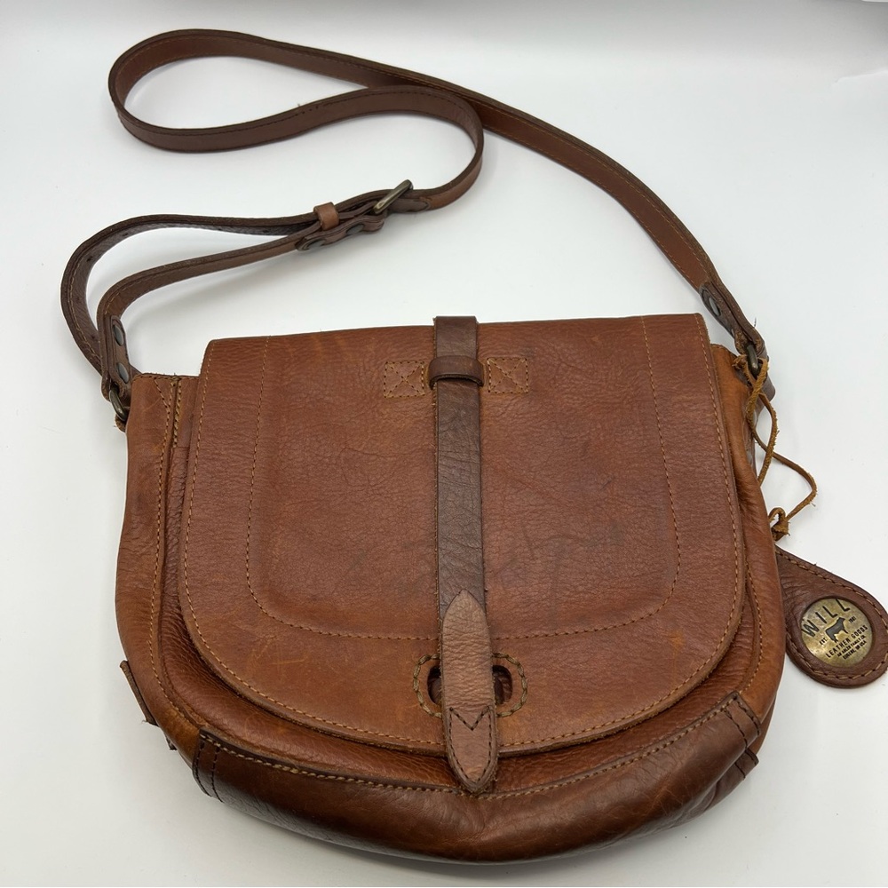 COPY - Will Leather Goods Seneca Adjustable Crossbody Flap Top Saddle Bag Full …